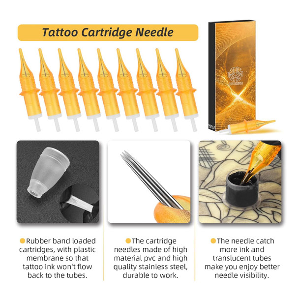 Atomus Cordless Tattoo Pen Machine Kit, 1600Mah Rechargeable Pen Style Tattoo Cartridge Machine With Digital Oled Display 10Pcs Tattoo Cartridge Needles 10Pcs Large Pen Bag