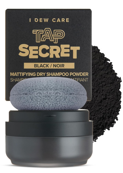 I Dew Care Dry Shampoo Powder - Tap Secret Black, 0.24 Oz. + Wash Off Face Mask Set - Mini Scoops (3 Flavors) Bundle