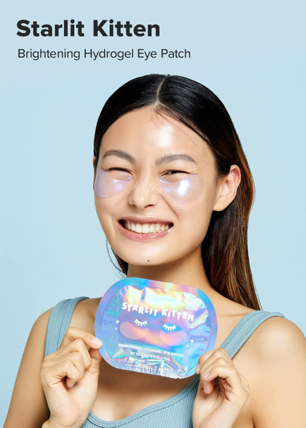 I Dew Care Hydrogel Eye Patch - Starlit Kitten, 5 Ea + Face Cream - Say You Dew, 1.69 Fl Oz Bundle