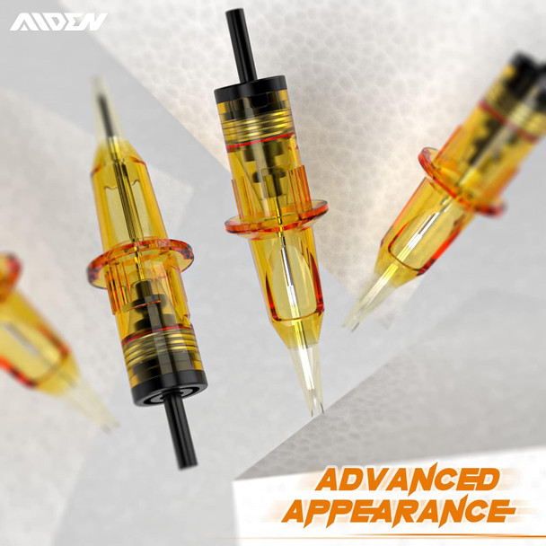 Aiden Tattoo Cartridge Needles Professional 20Pcs 3Rs #12 Standard Round Shader Tattoo Needles Compatible With All Standard Rotary Machines (1203Rslt)