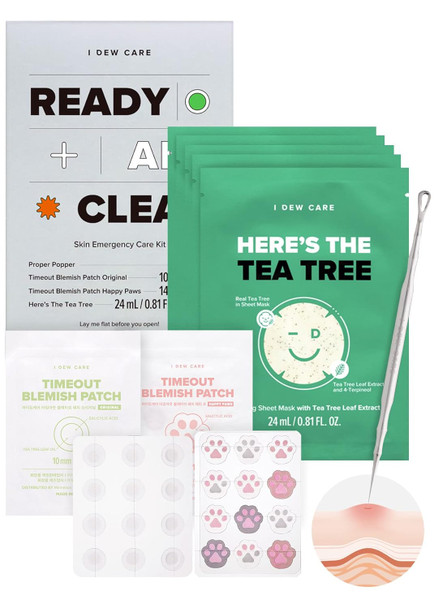 I Dew Care Emergency Skin Care Kit - Ready Aim Clear + Skincare Set - Vitamin To Glow Pack | Illuminating Vitamin C Trio With Niacinamide, Travel Size Bundle I Dew Care Emergency Skin Care Kit - Ready Aim Clear + Skincare Set - Vitamin To Glow Pack | Illuminating Vitamin C Trio With Niacinamide, Travel Size Bundle
