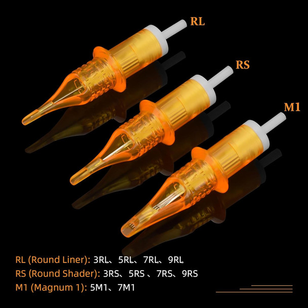 Atomus 10Pcs Tattoo Cartridge Needles Disposable Rl Rs M1 Tattoo Needles For Tattoo Machine (5Rl)