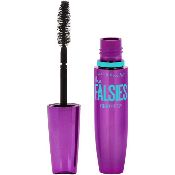 Maybelline Volum' Express the Falsies Volumizing, Washable Mascara, Blackest Black, 1 Count (Packaging May Vary)