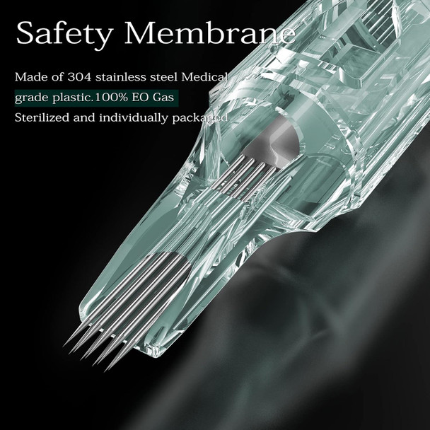 Inkin Tattoo Cartridge Needles - Real Tattoo Needles Mixed Assorted 50Pcs 0.35Mm Standard Magnum Curved 7M1 9M1 11M1 13M1 15M1 For Rotary Tattoo Gun Machine Supply