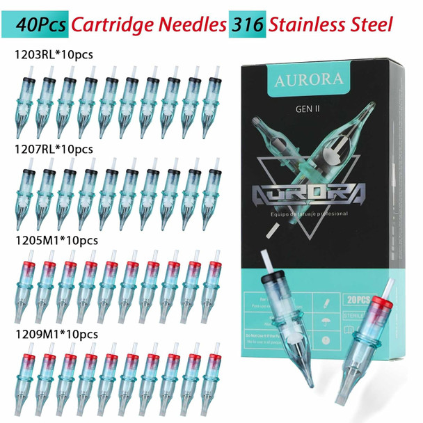 Tattoo Kits With Everything, 10000Rpm Wireless Tattoo Gun, Tattoo Soap, 40*Cartridge Needle, 5*Supplies Holder, 8*Tattoo Ink, Fake Skin Stencil Papers Gel, Professional Tattoo Kit Full Supplies