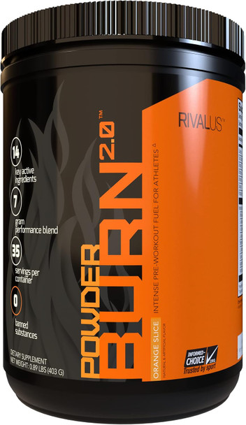 Powder Burn 2.0 Orange 35 Serving,14.24 Ounce Powder Burn 2.0 Orange 35 Serving,14.24 Ounce
