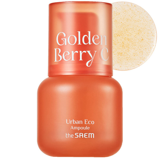 Thesaem Urban Eco Golden Berry C Ampoule With Micro-Vitamin Bubble & Vitamin C - Blemish Clearing, Tone Correcting & Dark Spot Lifting Ampoule - Hydrating Facial Serum For All Skin Types, 1.01 Fl.Oz.