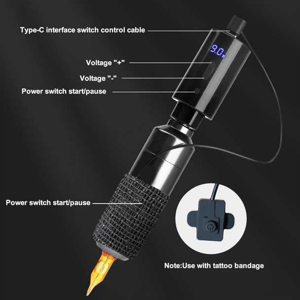 Mini Tattoo Battery,Tattoo Battery Pack,Rechargeable Battery Pack Professional Power Supply,Finger Switch Portable Tattoo Battery 1400Mah Capacity Rca Plug For Rotary Tattoo Machine.