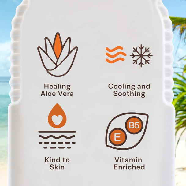 Malibu Aloe Vera Moisturising After Sun Gel | Works Against Sunburn & Long-Term Uv-Induced Skin Damage | With Aloe Vera And Vitamin-E | 200Ml