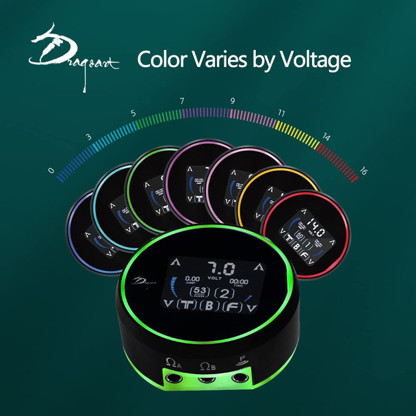 Aurora Iii 3Rd Generation Tattoo Power Supply W/Touchscreen, Dual Output, Leds (Black)