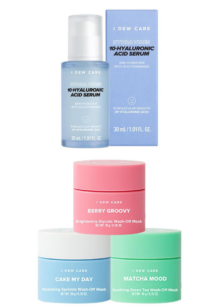 I Dew Care Hydra Vibes 10-Hyaluronic Acid Serum, 30Ml, 1.01 Fl. Oz. + Mini Scoops Bundle