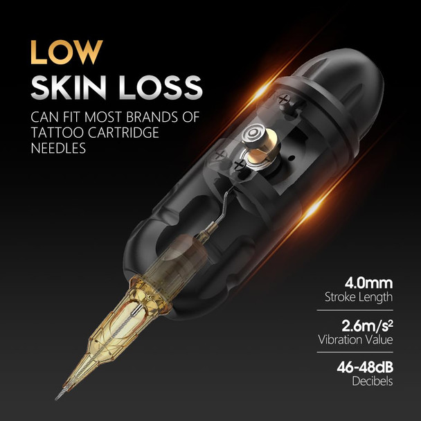 Ambition Shura Rotary Tattoo Machine With Advanced Stabilizing System - Short Tattoo Pen With Coreless Motor Rca Interface Tattoo Gun Supply For Professional Tattoo Artists