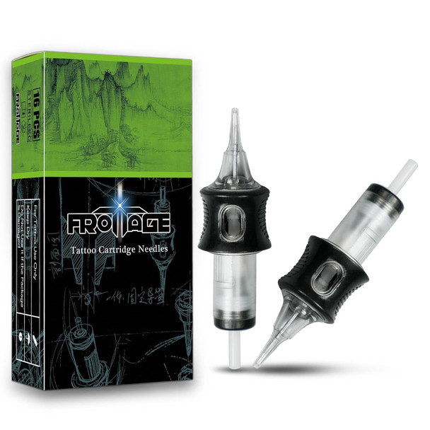 Frottage 16Pcs Extreme Tattoo Cartridge Needles 14Rl Round Liner Standard, Dragoart Professional Tattoo Needles Cartridge Tattoo Supplies For Tattoo Machine Tattoo Pen (1214Rl)