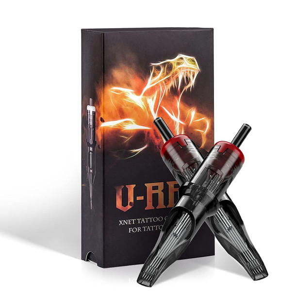 Xnet U-Rex Cartridges #12 Standard 11Rm Disposable Tattoo Needles 11 Curved Magnum Medium Taper 1211Rm 20Pcs Supply For Rotary Tattoo Pen Machine Gun