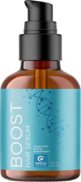 Biotin Hair Serum & Shampoo - Maple Holistics Hair Regrowth Bundle With Boost Hair Thickening Serum Featuring Rosemary Peppermint & Black Castor Oil Plus Sulfate Biotin Shampoo For Hair Growth