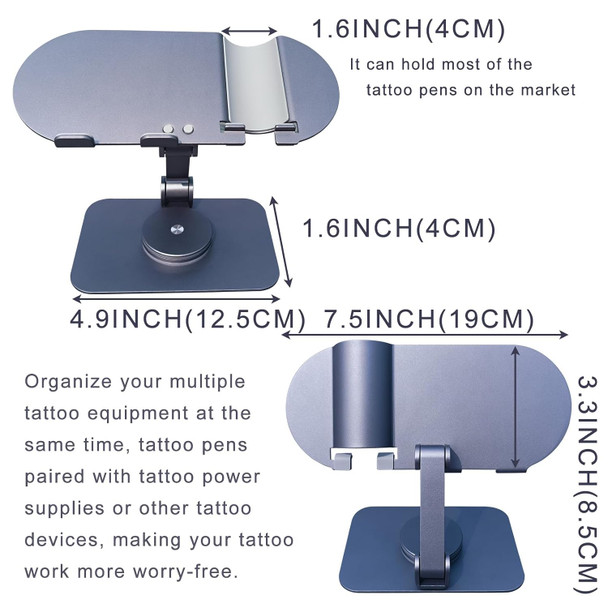 Tattoo Tool Display Stand, Adjustable Tattoo Supplies Stand,Rotatable 360 °,Tattoo Artist S,Applicable To A Variety Of Tattoos, Tattoo Power Supplies, And Other Tattoo Machines.