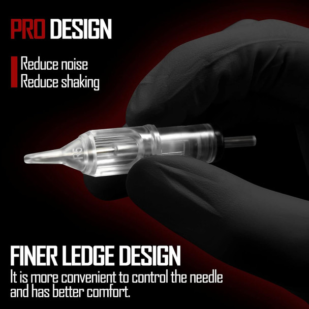 Sotica 20Pcs Tattoo Cartridge Needles Revolution Disposable Tattoo Needle 1205Rl Round Liner Suitable For Tattoo Beginners