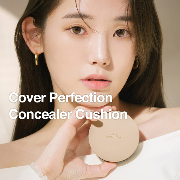 The Saem Cover Perfection Concealer Cushion With 56 Hours Natural Finish #2 Rich Beige - Full Coverage Moisturizing Concealer With 16 Times More Cover Particles - Pore Minimizing Foundation For All