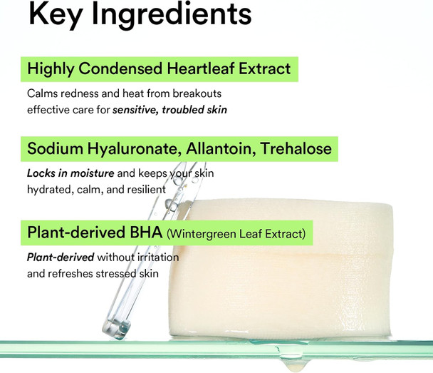 Abib Heartleaf Spot Pad Calming Touch 80pads 5.07 fl.oz. | Korean Acne Soothing Toner Pads for Face, Cleansing, Disposable, Exfoliant, Skin Care