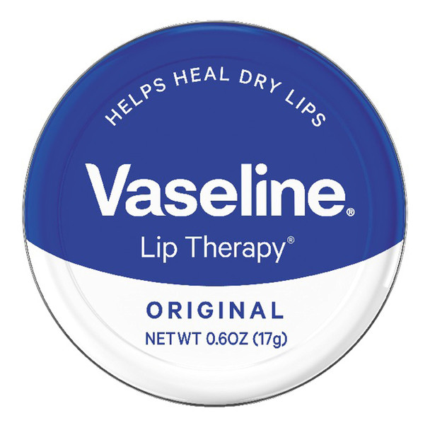 Vaseline Lip Therapy Lip Balm Tin, Original, 0.6 oz