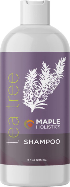 Tea Tree Shampoo For Oily Hair - Paraben And Sulfate Clarifying Shampoo For Build Up And Dry Scalp With Tea Tree Oil For Hair - Purifying Aromatherapy Tea Tree Oil Shampoo For Greasy Hair