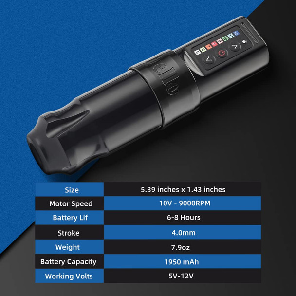 Wireless Tattoo Machine Kiss Of Dragon Rotary Tattoo Machine Pen With 1950Mah Battery Supply Coreless Motor Non Slip Grips - Professional Tattoo Gun For Tattoo Artists And Beginners (Red)