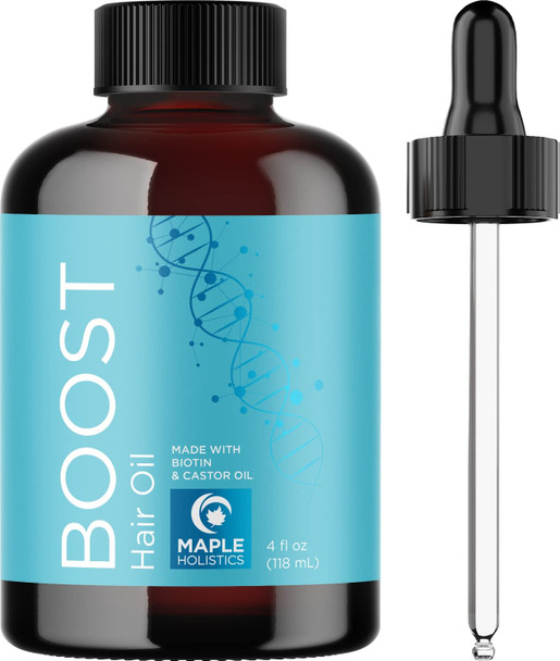 Vegan Sulfate- Biotin Shampoo And Hair Growth Oil Set - For Dry, Damaged Hair With Black Castor And Rosemary Oils