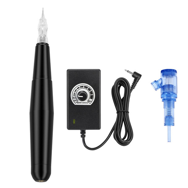 Permanent Makeup Machine Pen With 2Pcs Cartridge Needles Micropigmentation Machine Eyebrow Brow Lamination Pen For Eyebrow Eyeliner Lip Microblading Shading