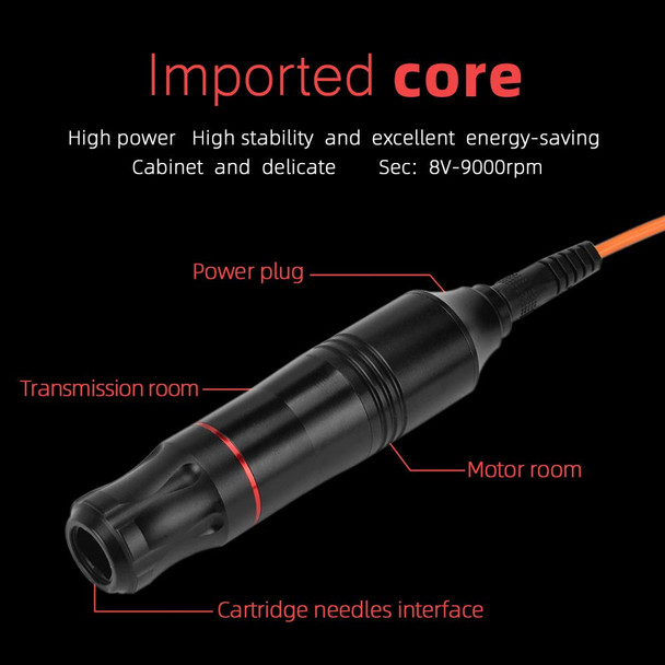 Atomus Cartridge Tattoo Machine Kit Pen Rotary Tattoo Machine With Power Supply 20Pcs Mixed Cartridge Needles Foot Pedal Dc Clip Cord