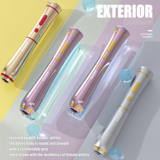 Mast P40 Wireless Tattoo Pen Machine Rotary Tattoo Gun Pink Color Lightweight Digital Display Slim Frame For Women Aritst Mast P40 Wireless Tattoo Pen Machine Rotary Tattoo Gun Pink Color Lightweight Digital Display Slim Frame For Women Aritst