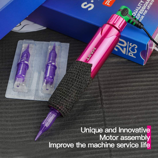 Mast Tattoo Machine Kit Rotary P10 Pen Halo Power Supply Pro Cartridges Needles (Tz367)