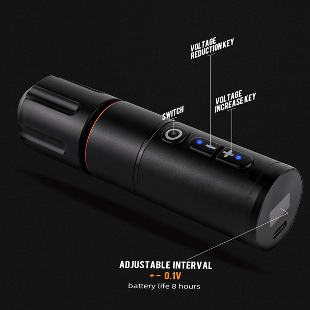 Xnet Typhoon Rotary Tattoo Gun - Wireless Tattoo Pen Machine With 2400Mah Battery Digital Led Display Coreless Motor Tattoo Cartridge Pen Supply For Beginners Tattoo Artists, Red
