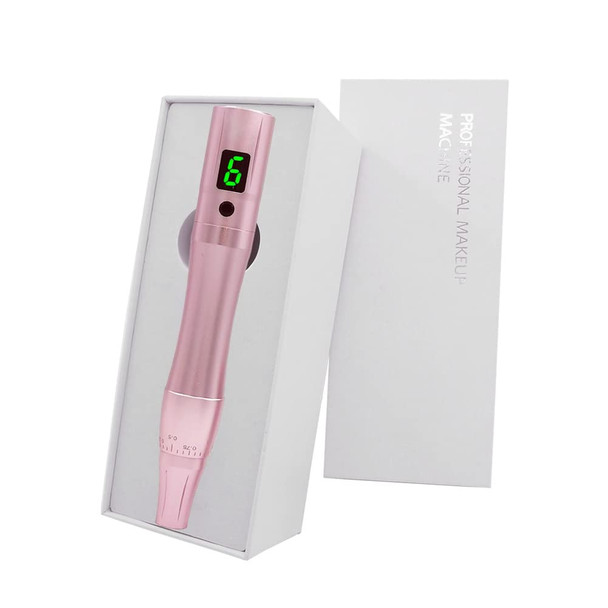 Permanent Makeup Pen Machine Tattoo Pen Includes 1 Battery 10Pcs Needles For Eyeliner, Lip,Eyebrow Ap901