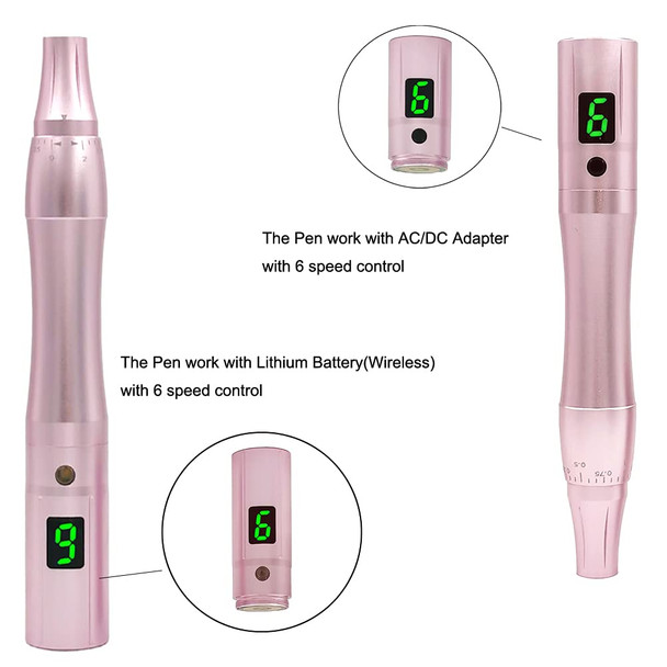 Permanent Makeup Pen Tattoo Rotary Machine Includes 1 Battery 10Pcs Needles For Eyebrows,Eyeliners, Lips And Small-Tattoo Rb901