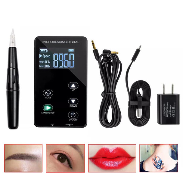 Permanent Makeup Pen Machine Tattoo Pen Touch Screen Panel Power Supply 10Pcs Needles Kit For Eyeliner, Lip,Eyebrow Ap50 Permanent Makeup Pen Machine Tattoo Pen Touch Screen Panel Power Supply 10Pcs Needles Kit For Eyeliner, Lip,Eyebrow Ap50