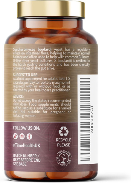 Saccharomyces Boulardii Probiotic – 6 Billion Cfu –120 Capsules – Travel Ready S Boulardii (No Refrigeration Required) – Proven To Reach The Gut Alive – Vegan – Gmp – Uk Supplement