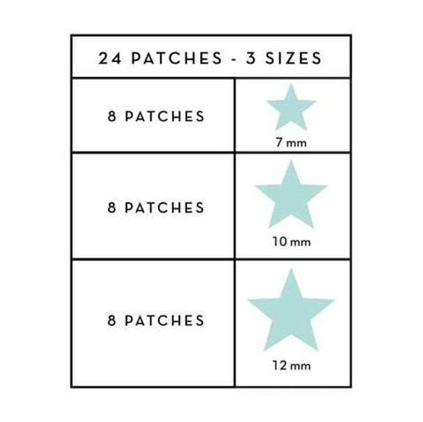 The Creme Shop Star Shape Clear Skin Hydrocolloid Dark Spot Acne Patches - Infused With Salicylic Acid + Witch Hazel | Adhesive Patches That Fight Pesky Pimples. (72 Patches / 3 Sizes)