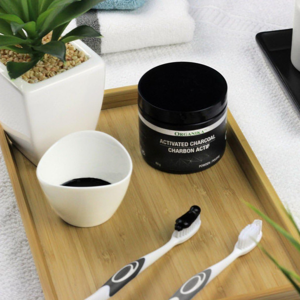 Organika Activated Charcoal Powder- Food Grade, Detox Support, Teeth Whitening, Face Wash- 100G