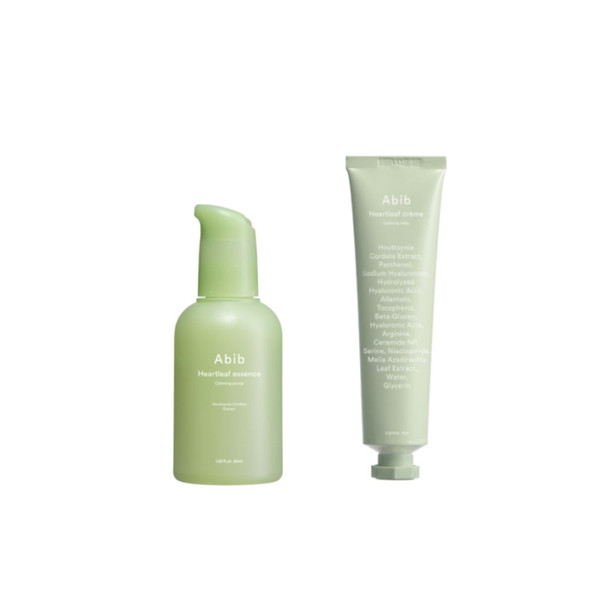 Abib Heartleaf Essence Calming Pump 1.69 Fl Oz / 50Ml Heartleaf Creme Calming Tube 2.54 Fl Oz / 75Ml