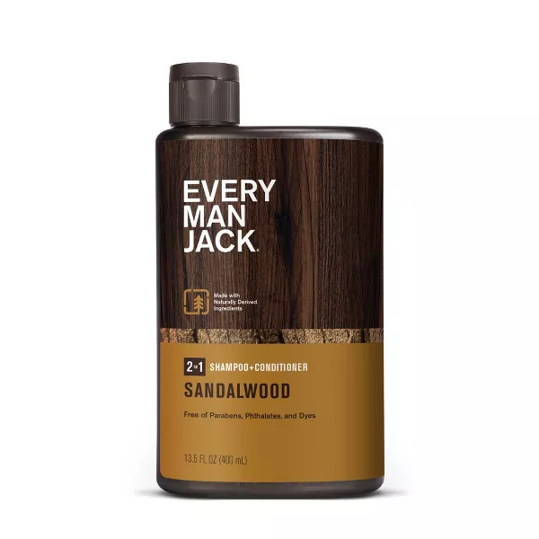 Every Man Jack Men's 2-in-1 Shampoo + Conditioner - Sandalwood - 13.5 fl oz