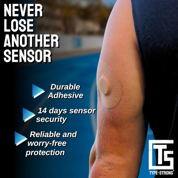 Adhesive Patches for Freestyle Libre 3 Sensor Covers, Libre 2, Dexcom G7, Medtronic Guardian. Pre-Cut for Sensitive Skin, Waterproof, Sweat-Resistant. 10-14 Days Protection. 20 Pack, Tan