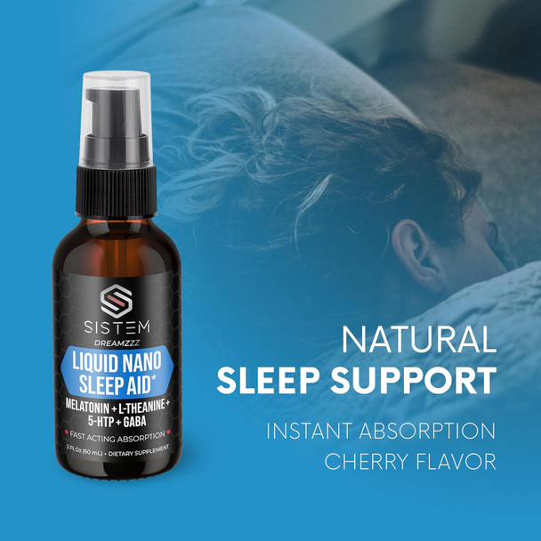 Dreamzzz by Sistem - Liquid Nano Sleep Aid Spray with Melatonin, GABA, L-Theanine, 5-HTP Supplement Blend, Promotes Calm, Restful Sleep & Restoration for Adults Dreamzzz by Sistem - Liquid Nano Sleep Aid Spray with Melatonin, GABA, L-Theanine, 5-HTP Supplement Blend, Promotes Calm, Restful Sleep & Restoration for Adults
