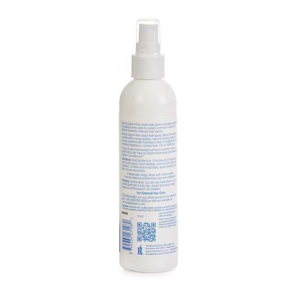 Vanicream Firm Hold Hairspray Sensitive Skin 8 Ounce