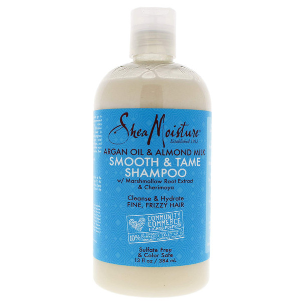 SheaMoisture Argan Oil Almond Milk Smooth and Tame Unisex Shampoo (13 oz)