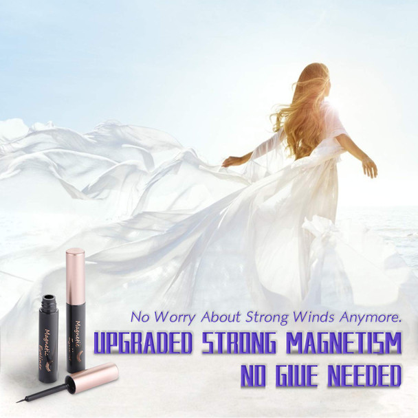 Magnetic Eyelashes With Eyeliner Kit- 10 Pairs Premium 3D Natural Look Reusable Eyelashes With Tweezers Applicator, Strong Magnetic Eyeliner And Lashes Set By Dejavia, No Glue Needed