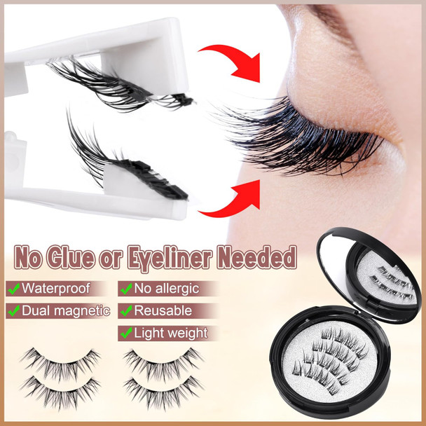 Wiwoseo Magnetic Eyelashes Natural Look Magnetic Lashes No Glue Or Eyeliner Needed Magnetic Eyelashes Without Eyeliner Magnetic Lashes Natural Look Reusable Magnetic Eyelashes With Applicator