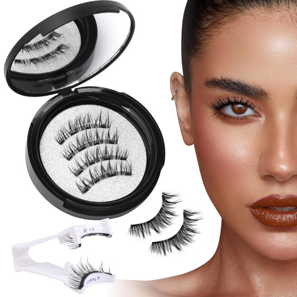 Wiwoseo Magnetic Eyelashes Natural Look Magnetic Lashes No Glue Or Eyeliner Needed Magnetic Eyelashes Without Eyeliner Magnetic Lashes Natural Look Reusable Magnetic Eyelashes With Applicator