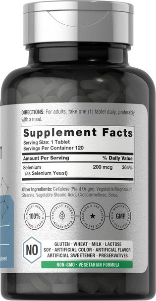 HorbAach Selenium 200Mcg Supplement  120 Tablets  Non-Gmo And Gluten Free HorbAach Selenium 200Mcg Supplement  120 Tablets  Non-Gmo And Gluten Free