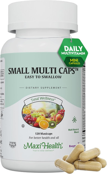 Maxi Health - Multivitamin For Women & Men - Daily Mens & Womens Vitamins With 30 Nutrients Including Iron, Zinc, Probiotics, Immune Support Vitamins & More - Easy To Swallow Maxicaps, 120 Capsules