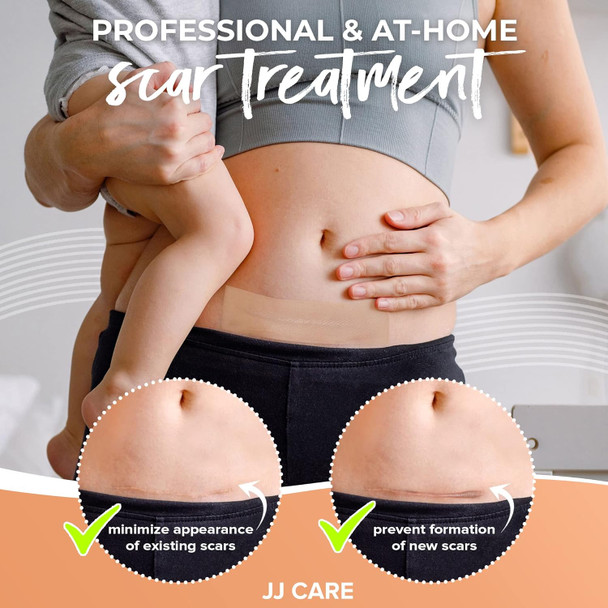 Jj Care Soft Silicone Tape, 1.6” X 120” Flexible Silicone Scar Tape, Medical Grade Silicone Strips For Scars, Washable & Reusable Scar Tape For Surgical Scars, Latex-Scar Tape